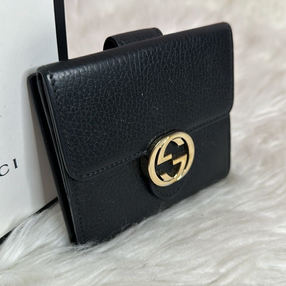 💯Authentic Gucci Compact Leather Wallet🍀 - Picture 5 of 11